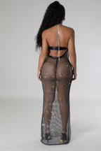 A-Lotta Halter Maxi Dress - Black