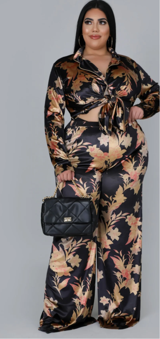 Bit Of China+ - 2 Piece Pants Set