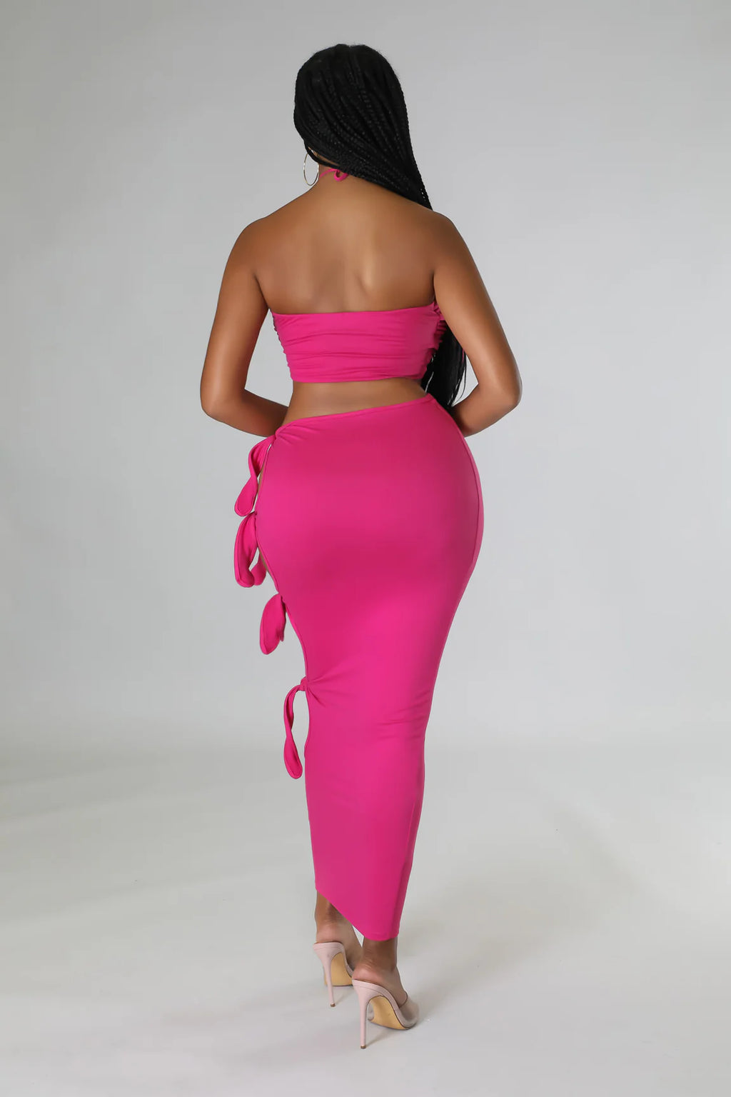 Too Much - Cutout Maxi Skirt 2 Piece Set