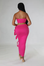 Too Much - Cutout Maxi Skirt 2 Piece Set