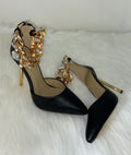 Gold Thingz & Big Stone Pump - Black