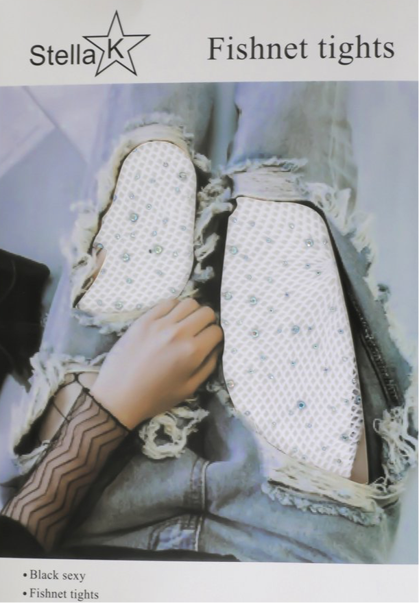 Thee Rhinestone Tights - White