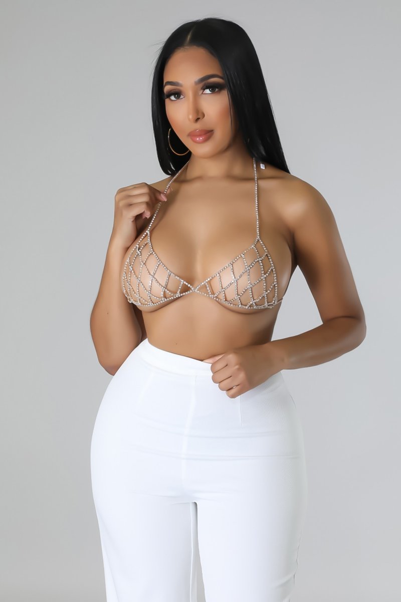 Flashing Lights - KT Rhinestone Bralette