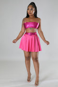 Galactic Puffed 2 Piece Skirt Set - Pretty in Pink