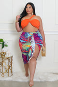 Goddess Paradise+ - 3 Piece Orange Swim Set