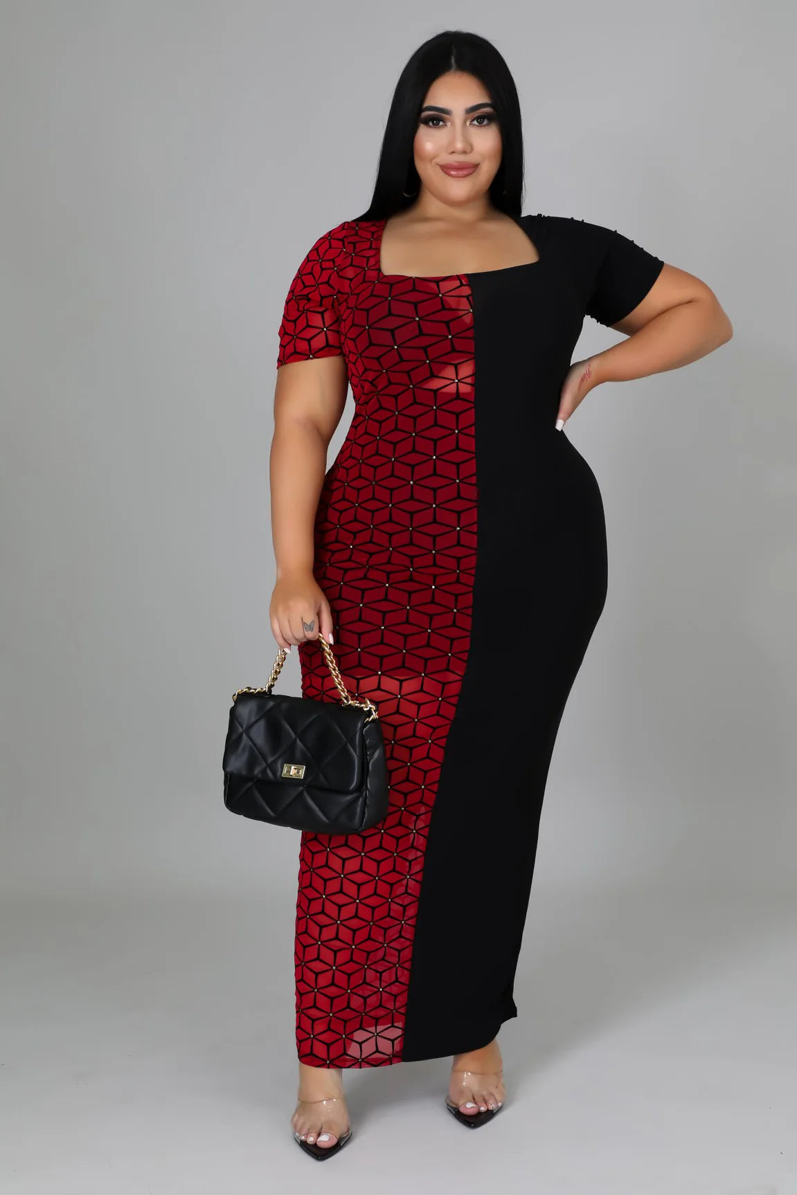 Knotty Limits+ - Maxi Sheer Dress