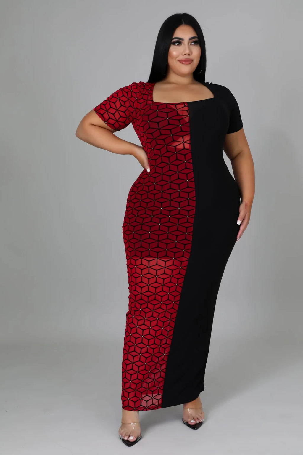 Knotty Limits+ - Maxi Sheer Dress