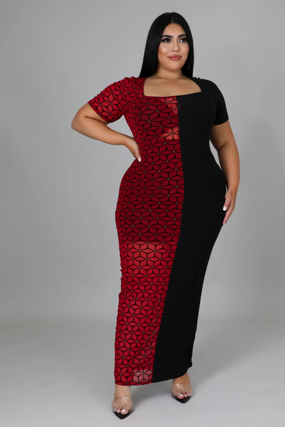 Knotty Limits+ - Maxi Sheer Dress