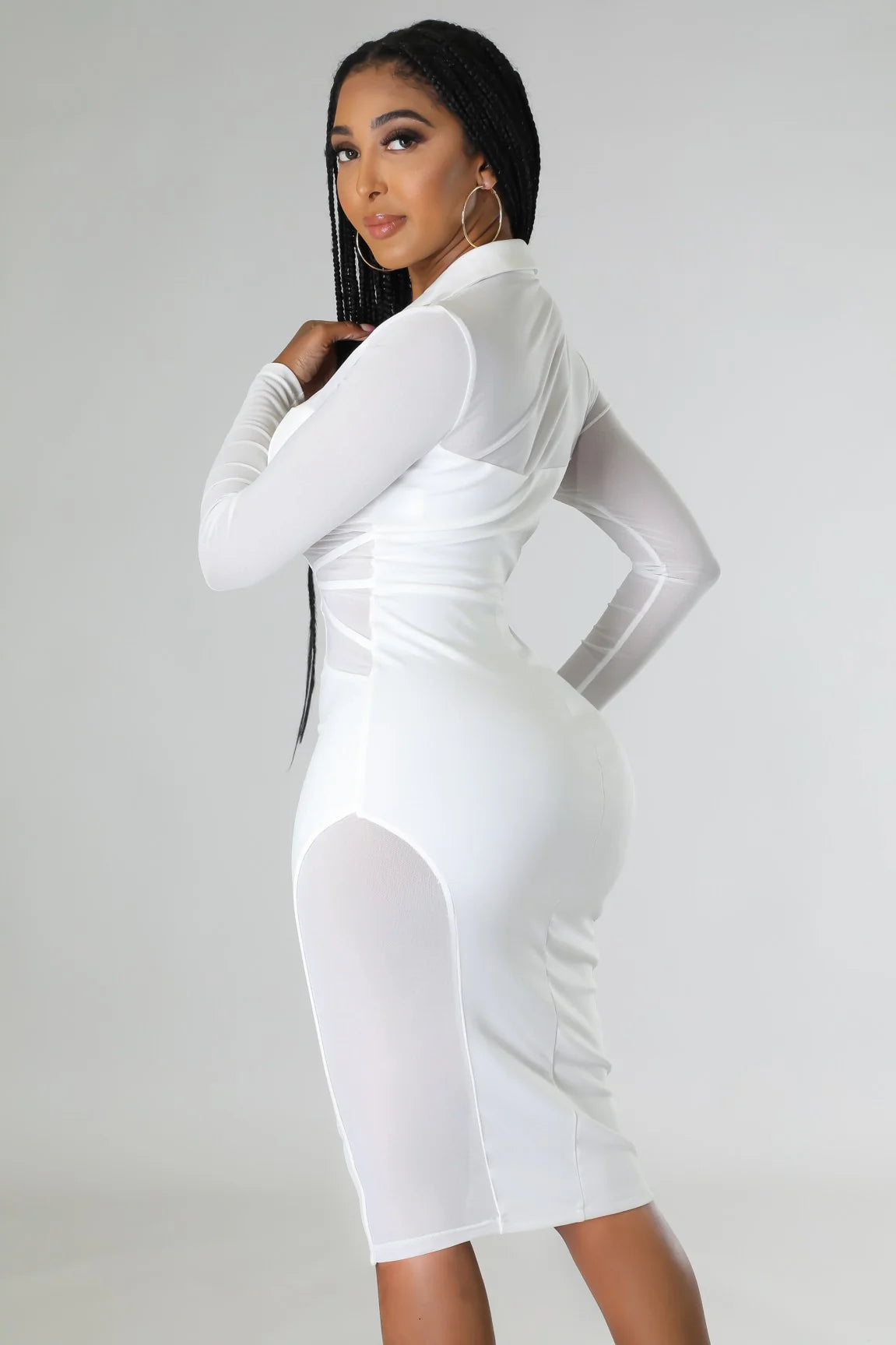 Buzinezz Ma Way! - Sheer Midi Dress