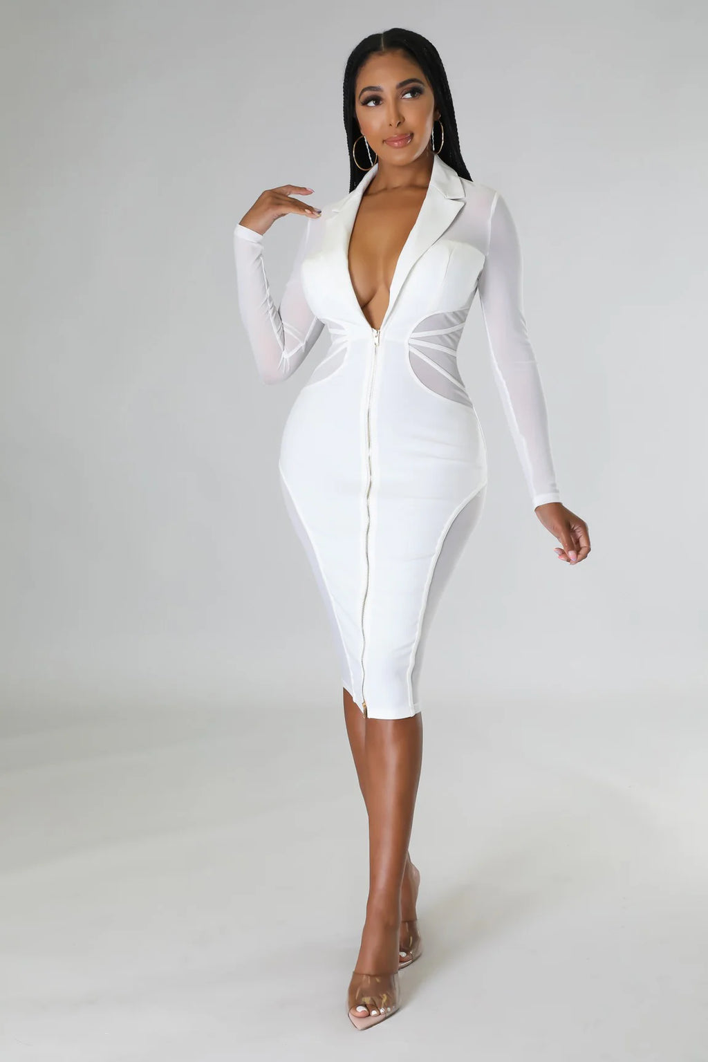 Buzinezz Ma Way! - Sheer Midi Dress