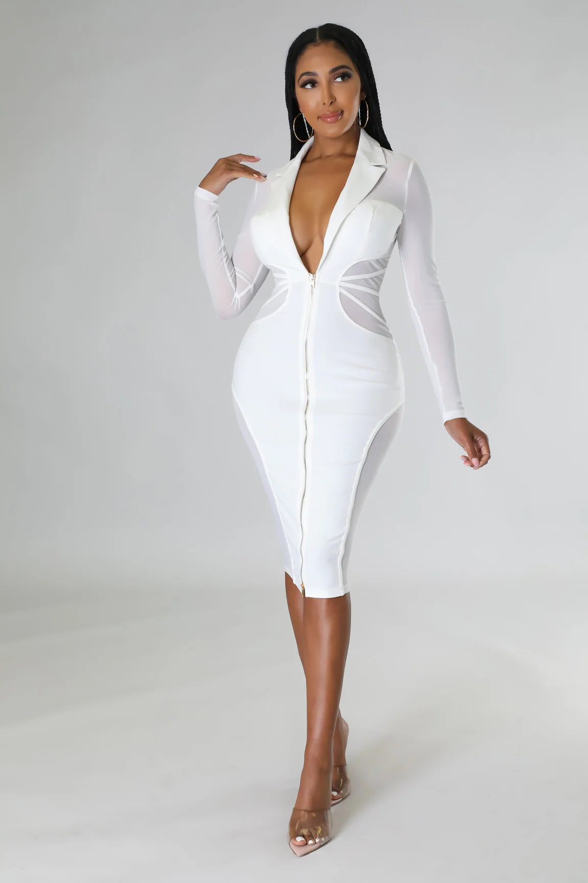 Buzinezz Ma Way! - Sheer Midi Dress