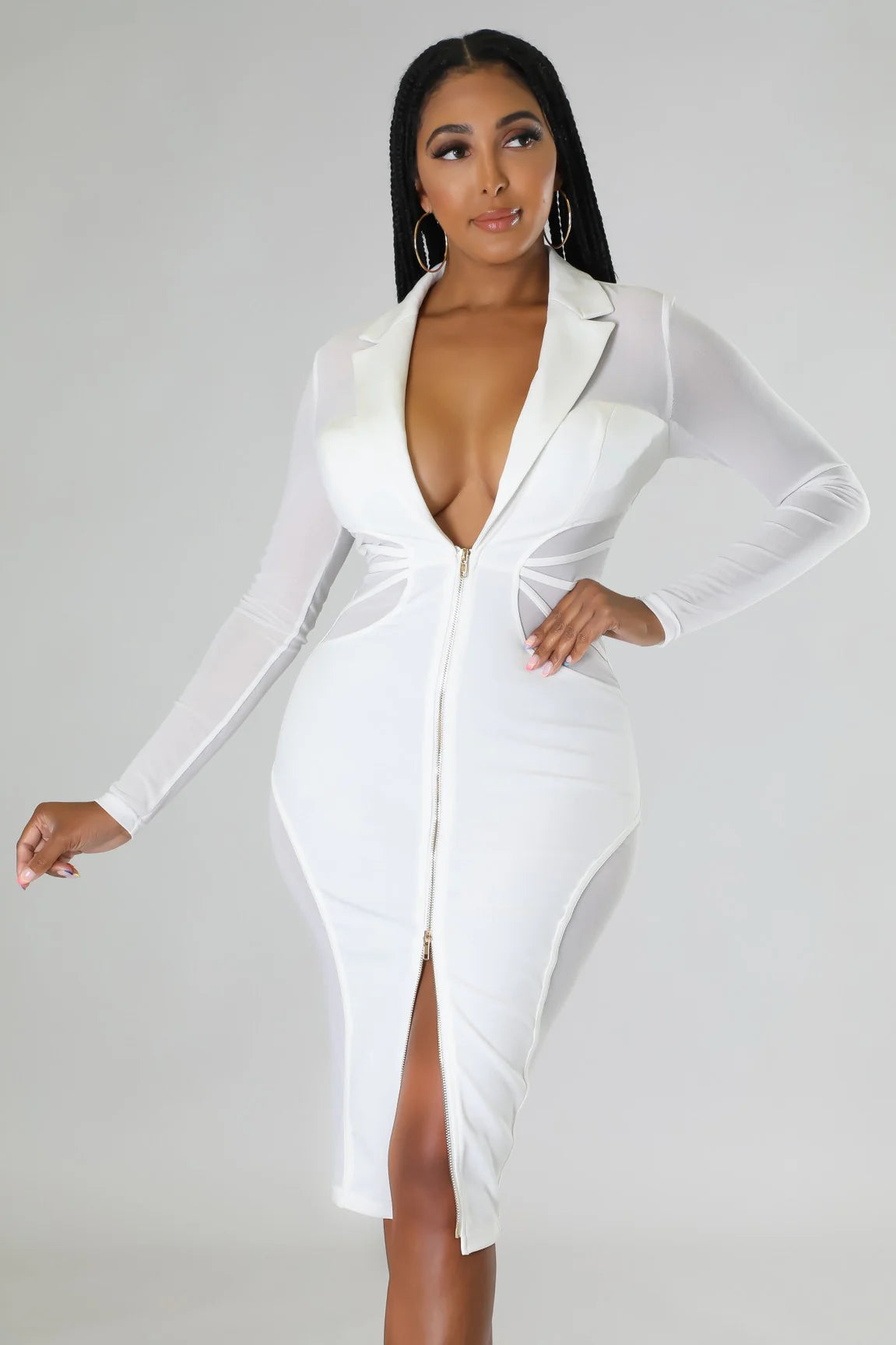 Buzinezz Ma Way! - Sheer Midi Dress