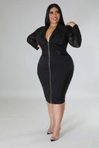 Buzinezz Ma Way+ - Sheer Midi Dress