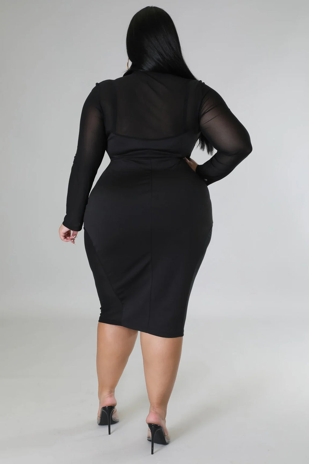 Buzinezz Ma Way+ - Sheer Midi Dress