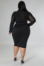 Buzinezz Ma Way+ - Sheer Midi Dress