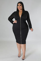 Buzinezz Ma Way+ - Sheer Midi Dress