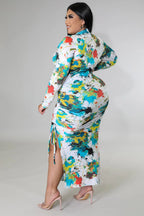 If Only+ - Splattered Paint Maxi Dress￼