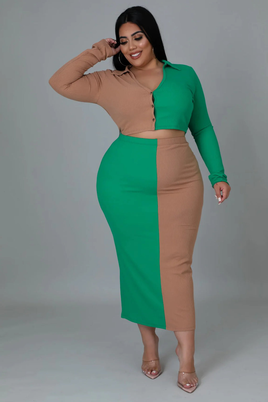 Color Variety KT+ - 2 Piece Maxi Skirt Set