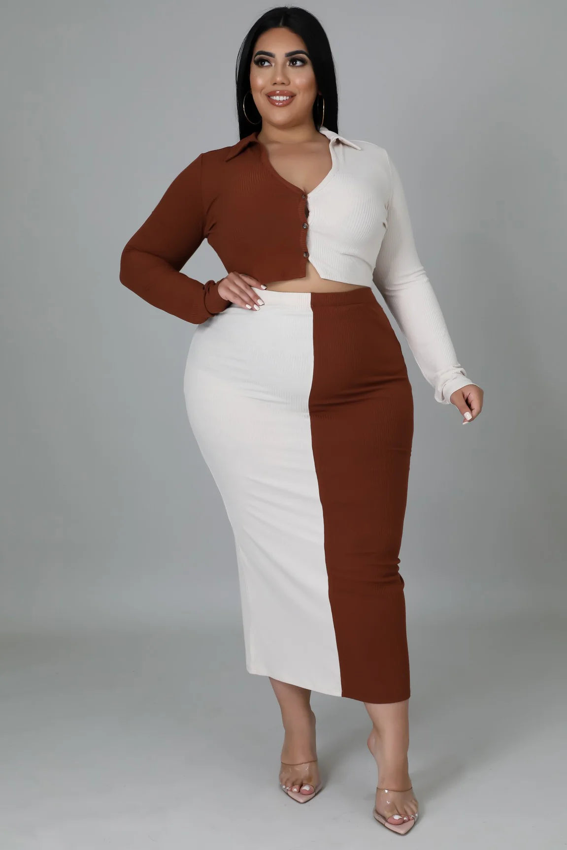 Color Variety KT+ - 2 Piece Maxi Skirt Set