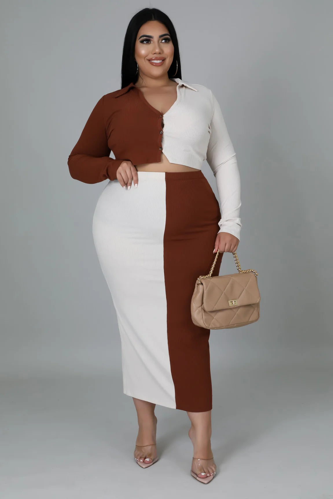 Color Variety KT+ - 2 Piece Maxi Skirt Set