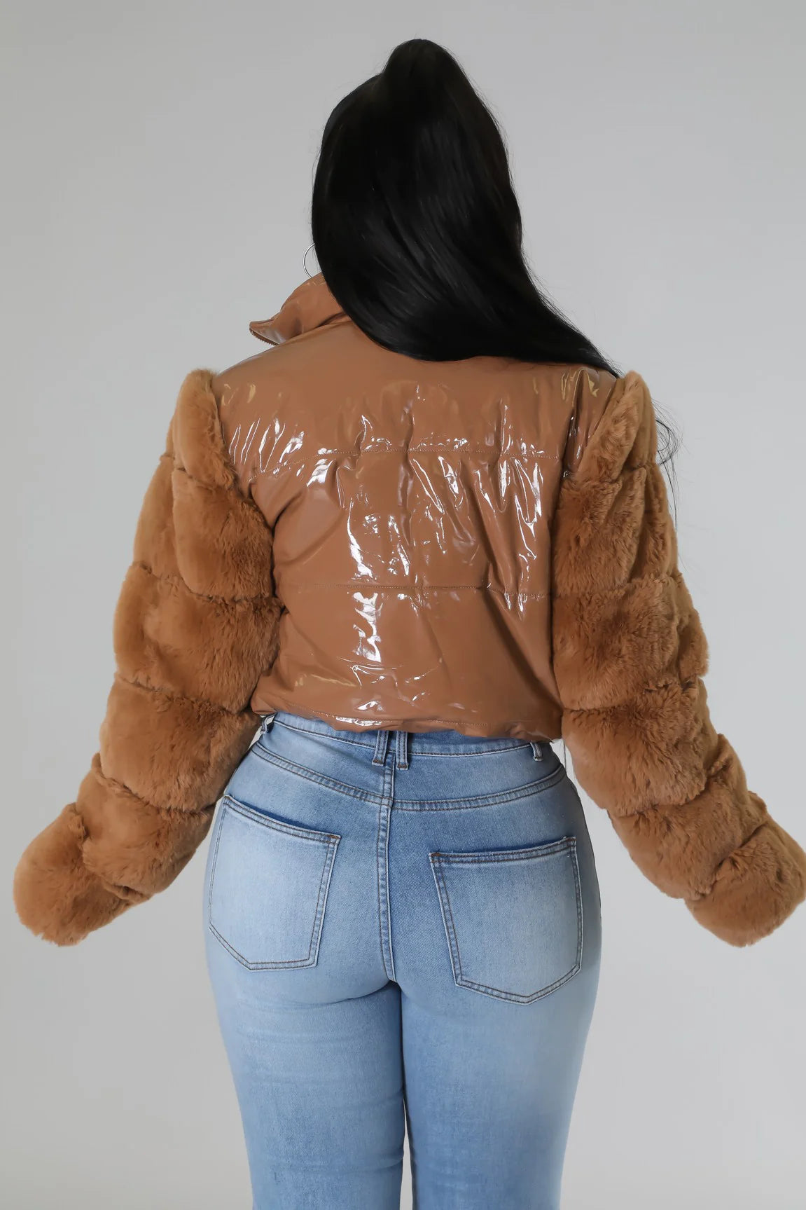 Foxxy Faux Fur Crop Jacket