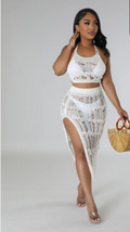 Dubai 2 Piece Maxi Skirt Cover Up - Off White