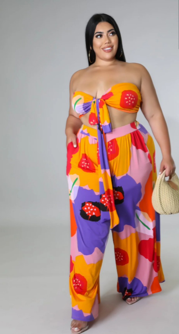 Knot Them, Shhesh+ - 2 Piece Flare Pants Set