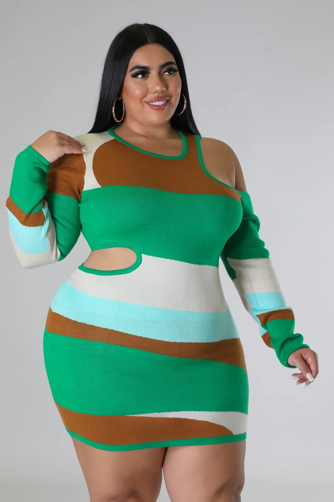 This 1+ - Cutout Sweater Midi Dress