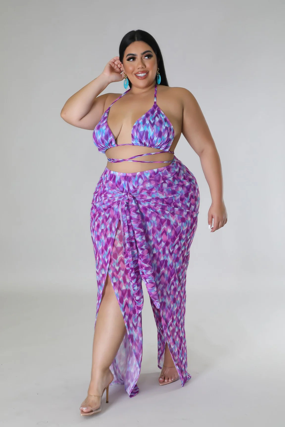 Bubbleyum Options+ - 3 Piece Purple Swimsuit Set