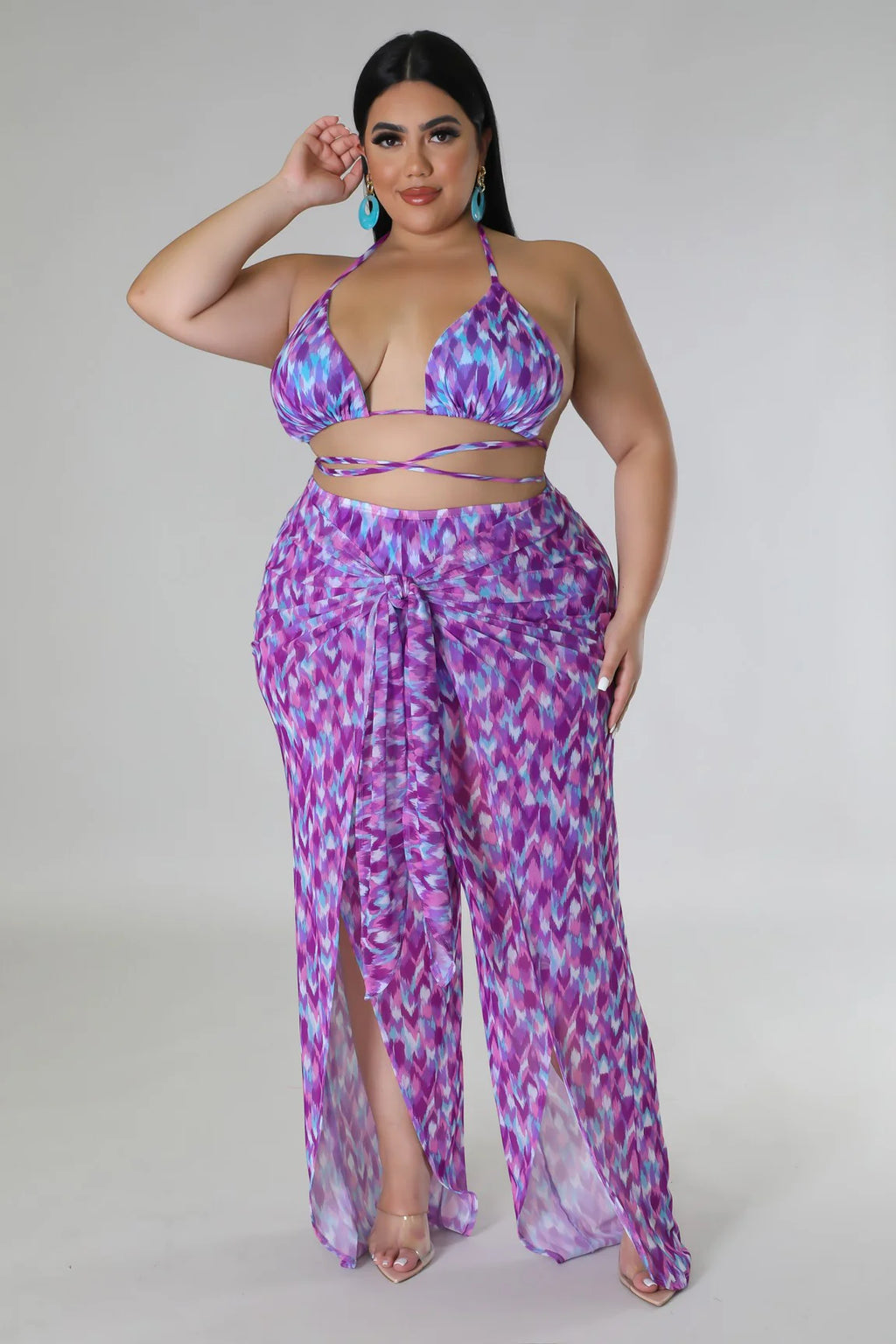 Bubbleyum Options+ - 3 Piece Purple Swimsuit Set