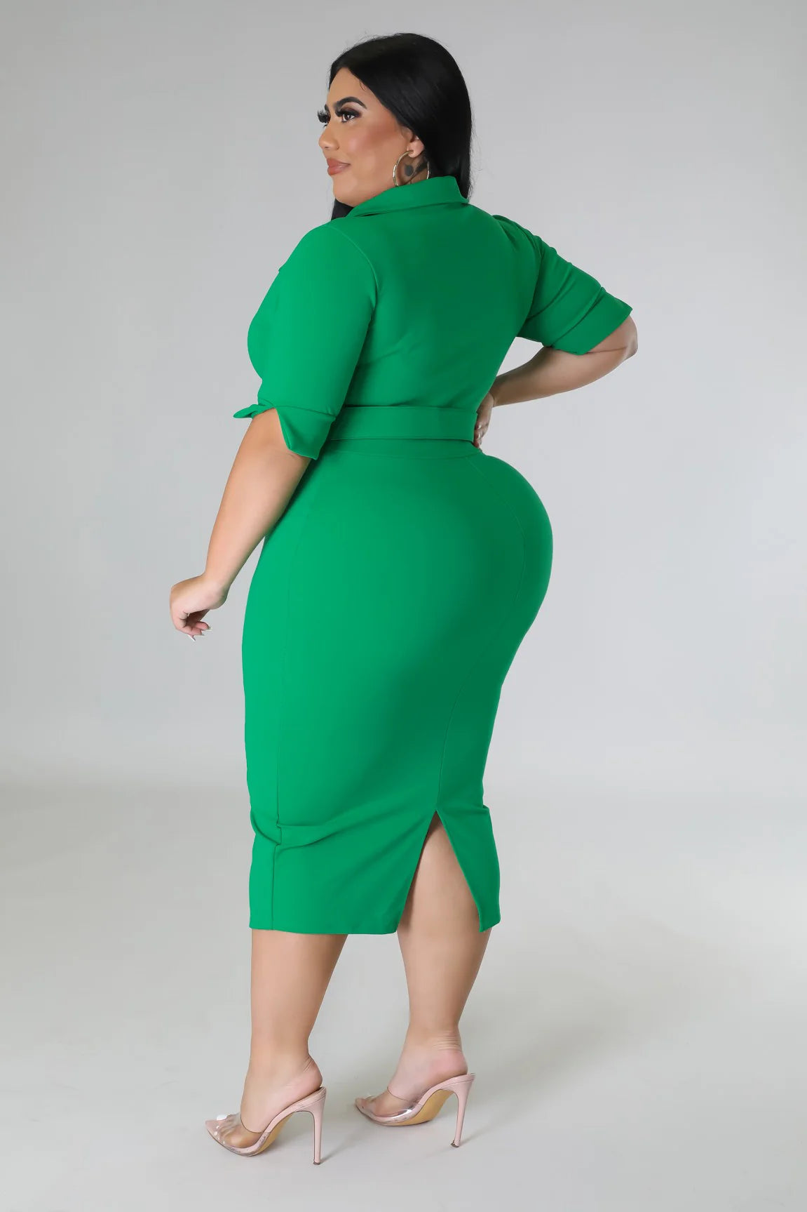 Business is Business+ - 2 Piece Midi Dress Set