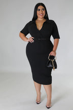 Business is Business+ - 2 Piece Midi Dress Set