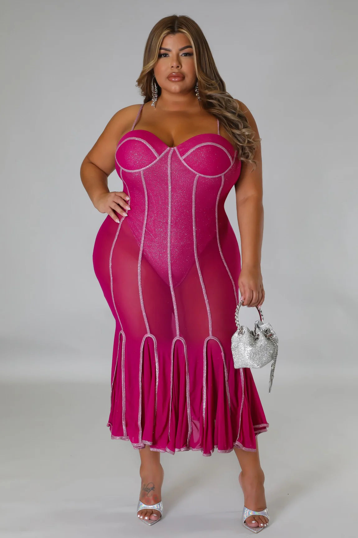 Sshhesh Check Her Out+ - 2 Piece Midi Set