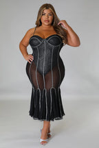 Sshhesh Check Her Out+ - 2 Piece Midi Set