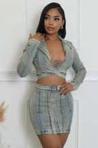 FabOlus Me! - Denim Versatile Cutout Mini Dress