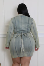 FabOlus Me!+ - Versatile Denim Cutout Mini Dress