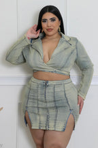 FabOlus Me!+ - Versatile Denim Cutout Mini Dress