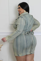 FabOlus Me!+ - Versatile Denim Cutout Mini Dress