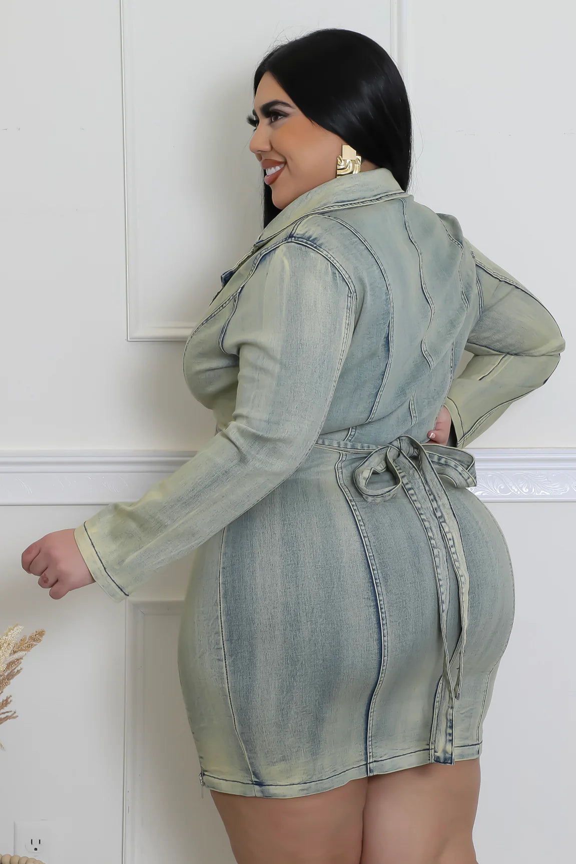 FabOlus Me!+ - Versatile Denim Cutout Mini Dress