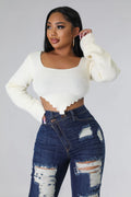 KT Ruffled Crop Top