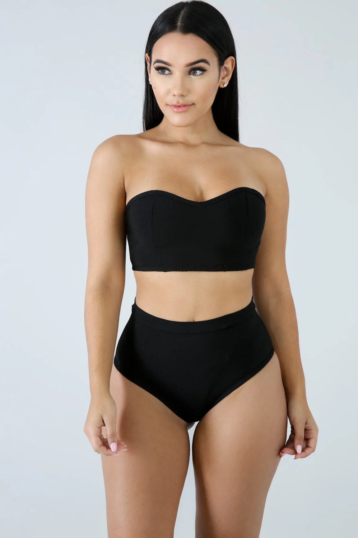 Extra Poison - 3 Piece Black Mini Dress Set