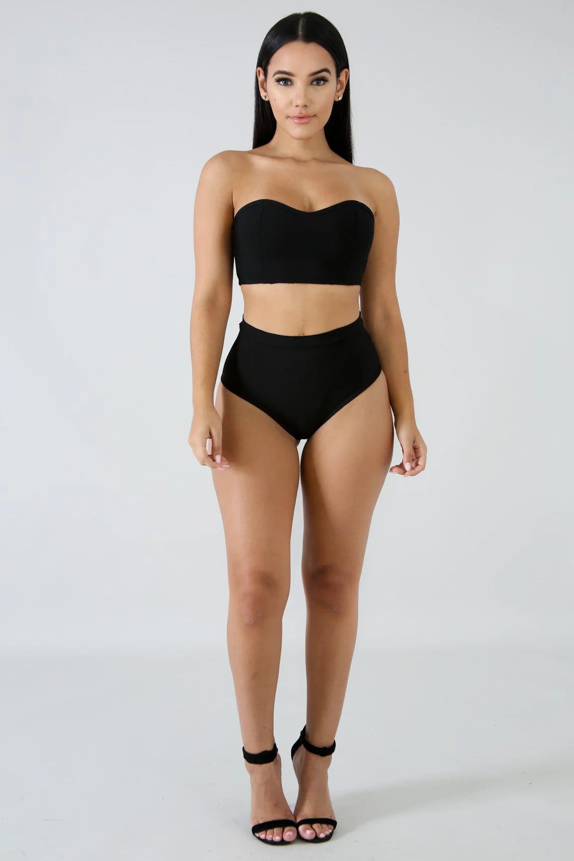 Extra Poison - 3 Piece Black Mini Dress Set