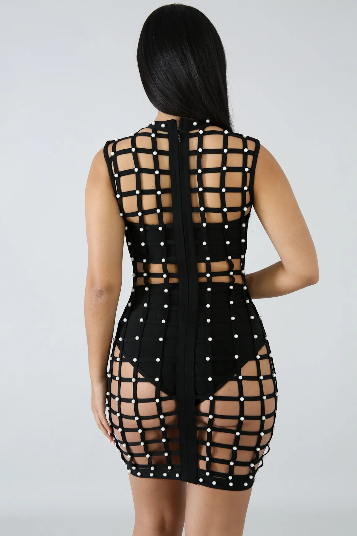Extra Poison - 3 Piece Black Mini Dress Set