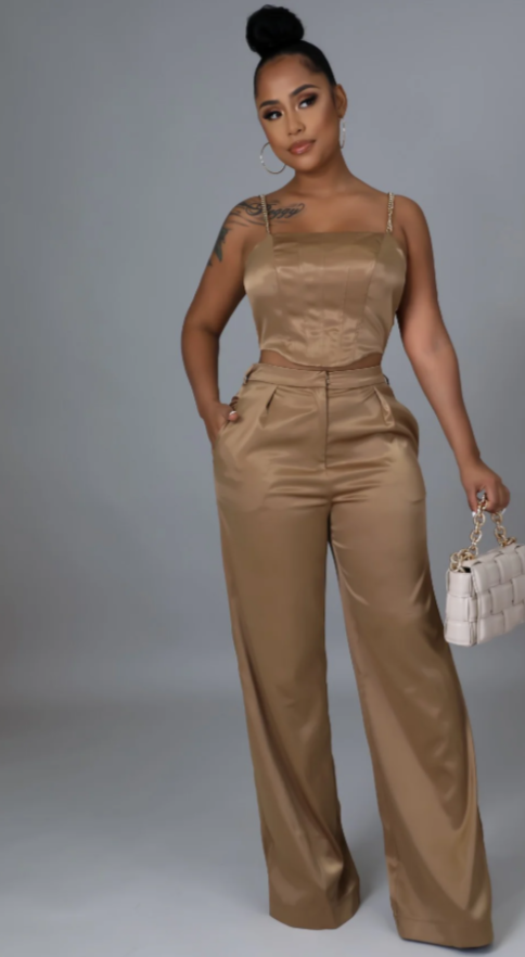 Bout it - KT 2 Piece Bronze Pants Set