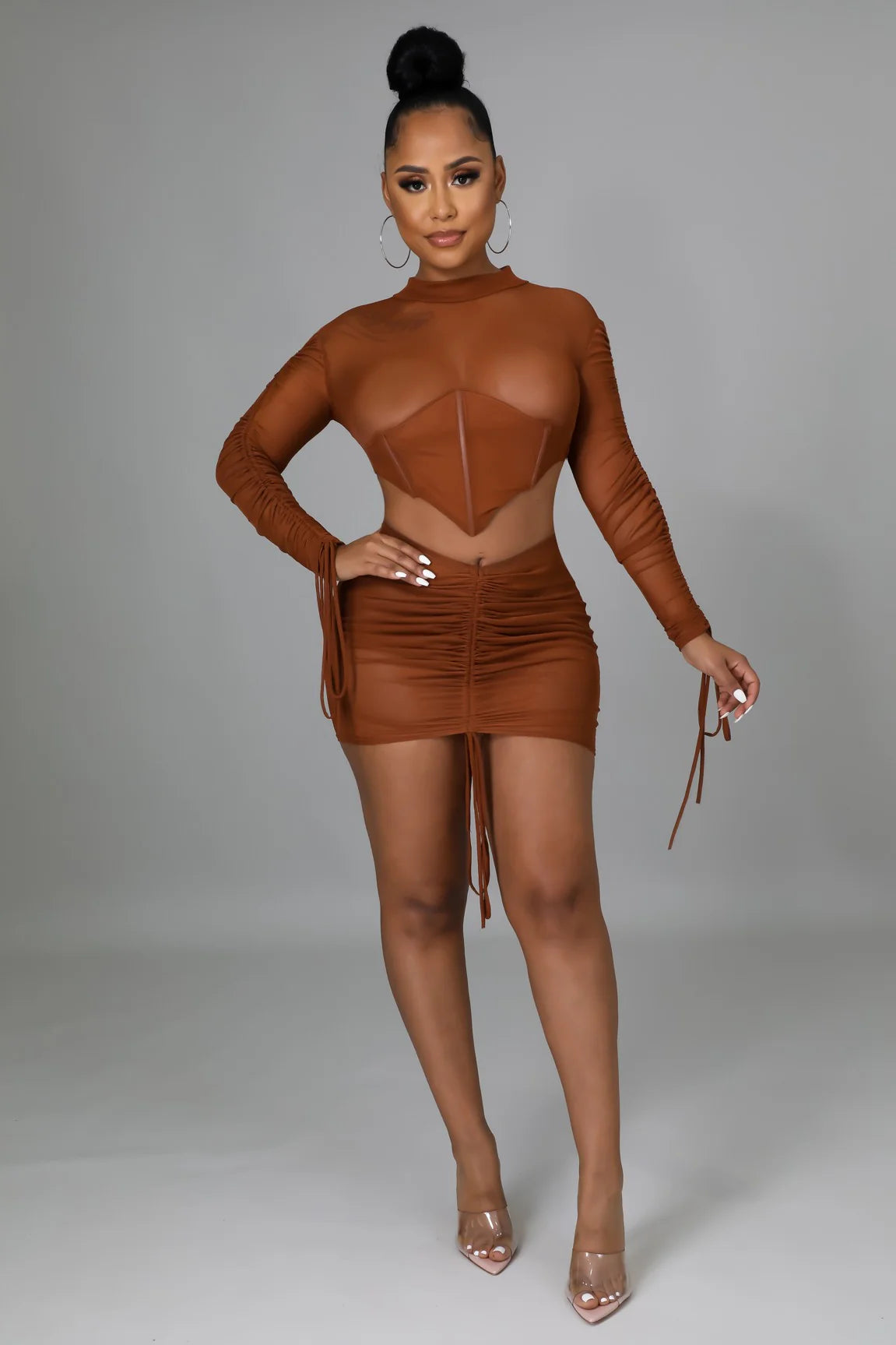 Yes, Future Me - 2 Piece Sheer Skirt Set