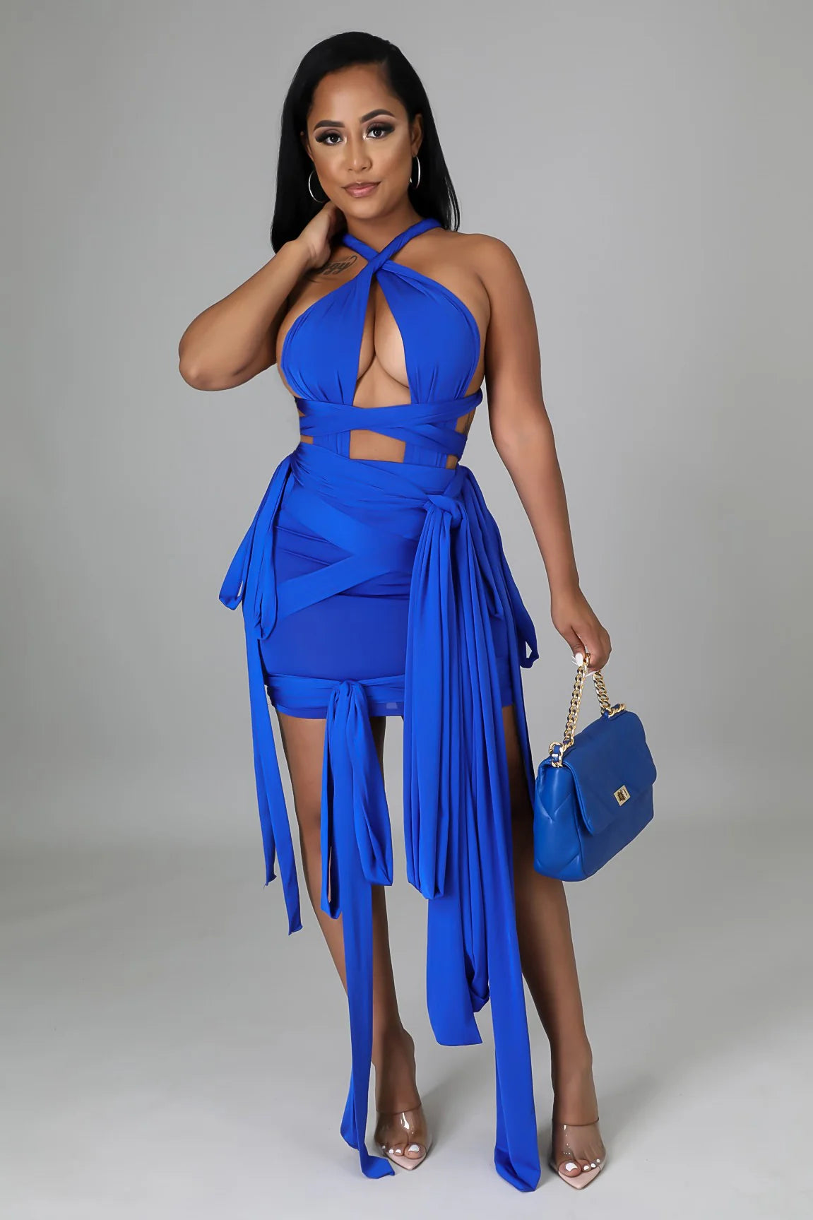 It’s Giving - 4 Piece Body Swimsuit Skirt Set