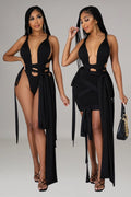 It’s Giving - 4 Piece Body Swimsuit Skirt Set