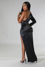 Halfiiiesss - 2 Piece Black Maxi Dress Set