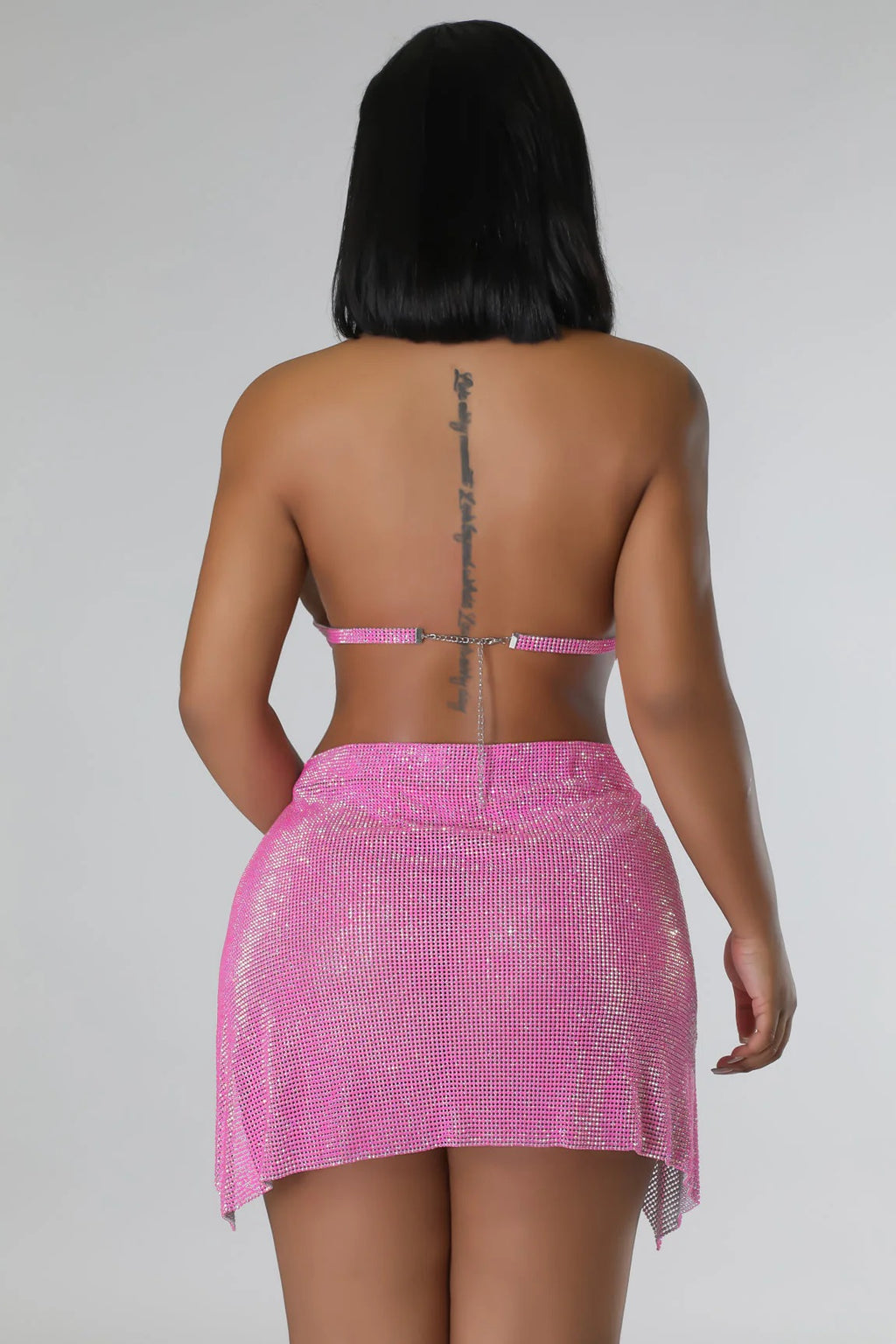 Diamond Goddess - 2 Piece Pink Skirt Set