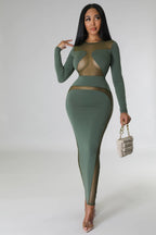Soo me - Flattering Sheer Midi Dress